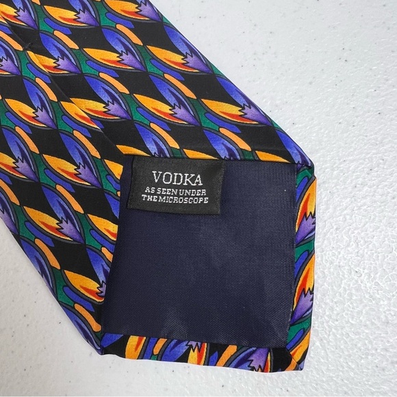 Mens Neck Tie Cocktail Margarita Multicolor Silk Party Neckwear USA 58.5x4” - Picture 6 of 7